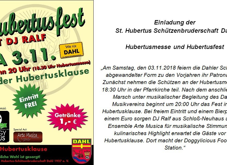 2018 10 26 Hubertusfest Dahl